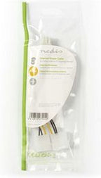 Nedis Interne Voedingskabel - 2x Molex Male - PCI-Express Female - Verguld - 0.20 m - Rond - PVC - Geel / Zwart - Polybag - afbeelding 3
