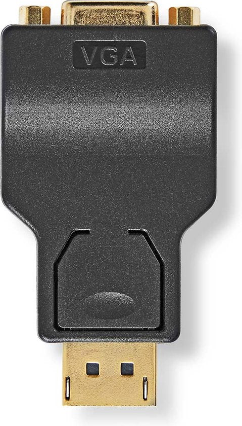 Nedis DisplayPort-Adapter - DisplayPort Male - VGA Female 15p - 1080p - Verguld - Recht - Rond - ABS - Antraciet - Doos - afbeelding 4