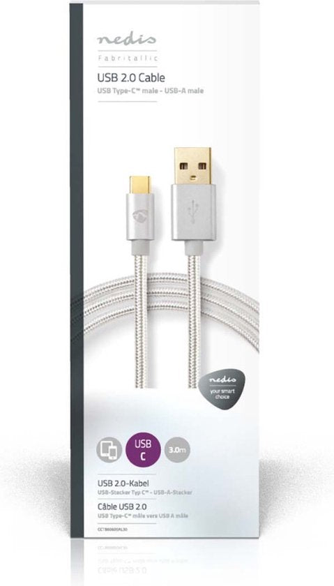 USB voor Synchroniseren, Opladen en AV-Ondersteuning | Verguld | USB C™ Male naar USB A Male | Voor Aansluiten van Smartphones en Mobiele Apparaten - afbeelding 9