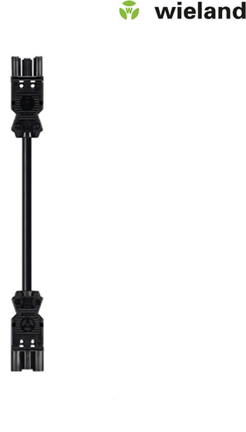 Wieland Koppelsnoer - GST18-3 (v) naar GST18-3 (m) - 3G1,50mm² - 2 meter - Zwart - afbeelding 3