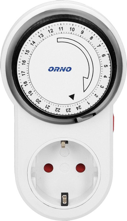 Tijdschakelaar voor binnen Doorvoerstekker 24 uur instelbaar met spanning van 230 V - Analoge timer schakelaar - Schakelklok stopcontact 24 uur instelbaar - Wit - afbeelding 6