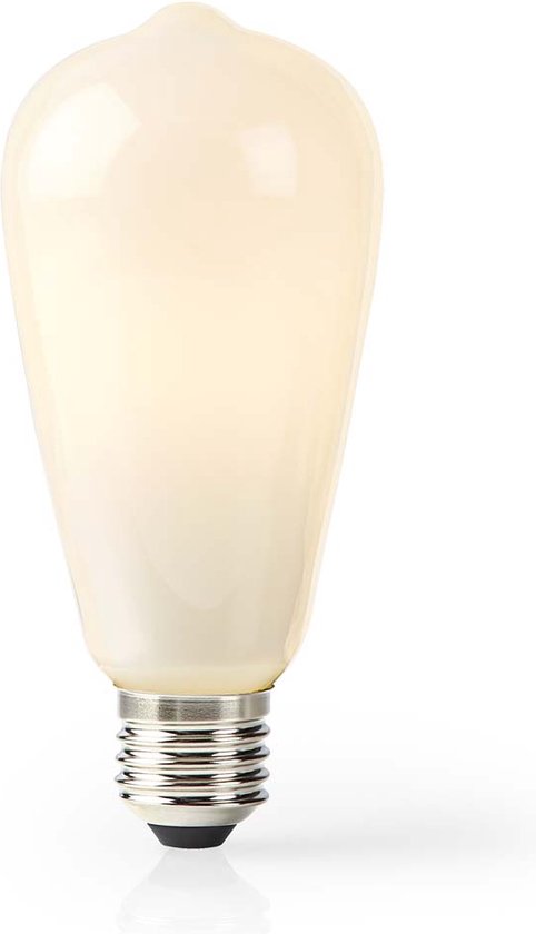 Nedis SmartLife LED Filamentlamp - Wi-Fi - E27 - 500 lm - 5 W - Warm Wit - 2700 - Glas - Android / IOS - ST64 - 1 Stuks - afbeelding 2
