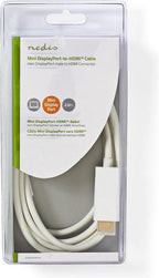 Nedis Mini DisplayPort-Kabel - DisplayPort 1.2 - Mini-DisplayPort Male - HDMI Connector - 21.6 Gbps - Vernikkeld - 2.00 m - Rond - PVC - Wit - Doos - afbeelding 6