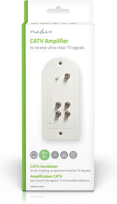 Nedis CATV-Versterker | Versterking: dB | - MHz | Outputs: | Versterkingsregelaar | Wit - afbeelding 12