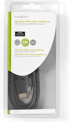 Nedis High Speed ​​HDMI-Kabel met Ethernet - HDMI Connector - HDMI Mini-Connector - 4K@30Hz - 10.2 Gbps - 2.00 m - Rond - PVC - Zwart - Doos - afbeelding 3