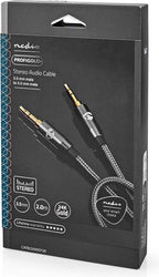 Nedis Stereo-Audiokabel - 3,5 mm Male - 3,5 mm Male - Verguld - 2.00 m - Rond - Grijs / Gun Metal Grijs - Cover Window Box - afbeelding 5