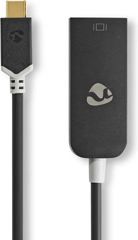 Nedis USB-C Adapter - USB 3.2 Gen 1 - USB-C Male - DisplayPort Female - 8K@30Hz - 0.20 m - Rond - Verguld - PVC - Antraciet - Doos - afbeelding 4