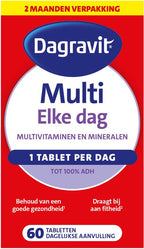 Dagravit Multi Elke Dag - Multivitaminen en mineralen - Behoud van een goede gezondheid (1) - Draagt bij aan fitheid (2) - 1 tablet per dag - 60 tabletten - afbeelding 14