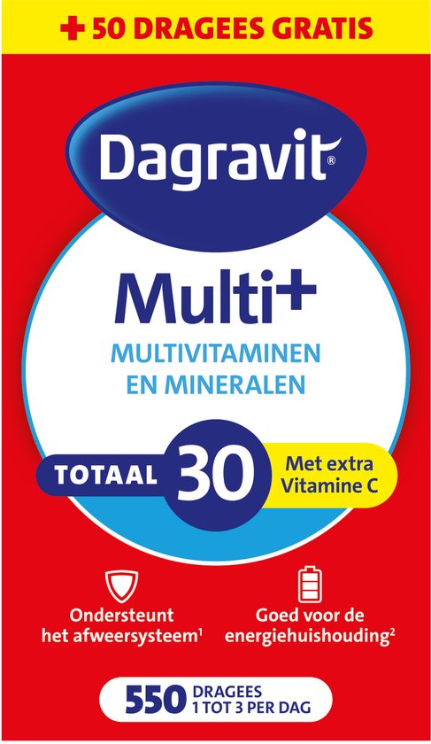 Dagravit Totaal 30 Multivitaminen Voordeelverpakking - Vitamine A, C en het mineraal selenium ondersteunen het afweersysteem - 550 dragees - afbeelding 15