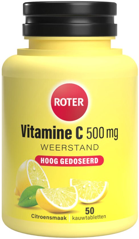 Roter Vitamine C Hooggedoseerd 500mg Citroen - 3 x 50 kauwtabletten - Voordeelverpakking - afbeelding 1