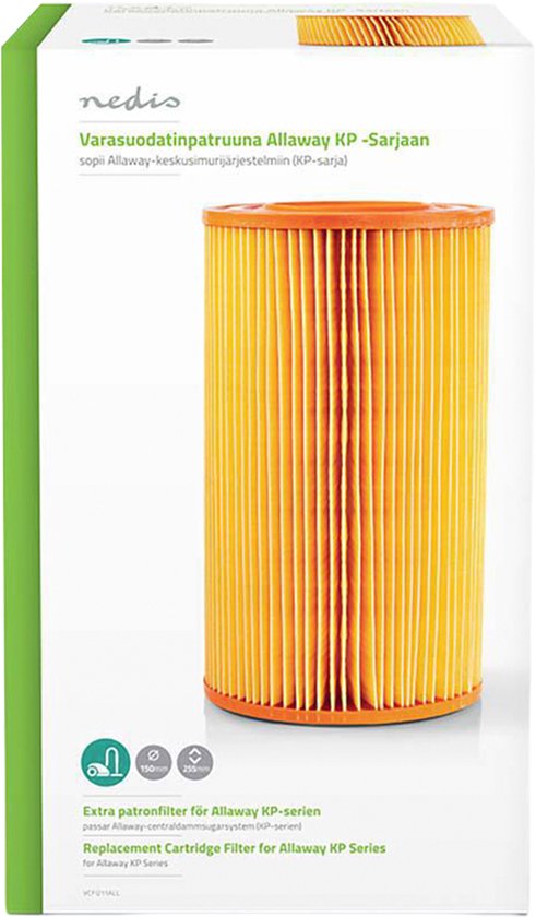 Nedis Stofzuiger Cartridge-Filter - Vervanging voor: Allaway - KP-Series - Motorfilter - afbeelding 2