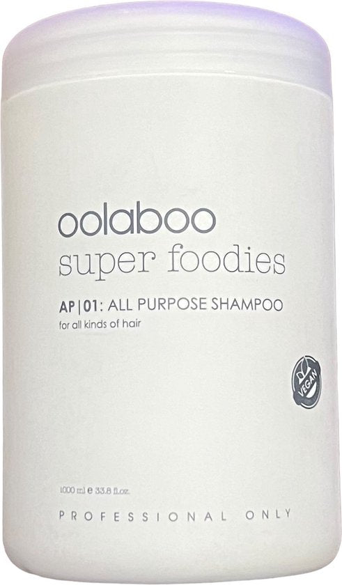 Oolaboo Super Foodies All Purpose Shampoo 1000 ml met pomp - afbeelding 1
