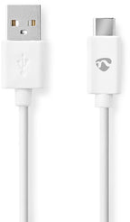 USB-Kabel - USB 2.0 - USB-A Male - USB-C Male - W - 480 Mbps - Vernikkeld - m - Rond - PVC - afbeelding 35