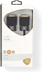Nedis VGA-Kabel - VGA Male - VGA Male - Verguld - Maximale resolutie: 1920x1200 - 5.00 m - Rond - ABS - Antraciet - Window Box - afbeelding 3