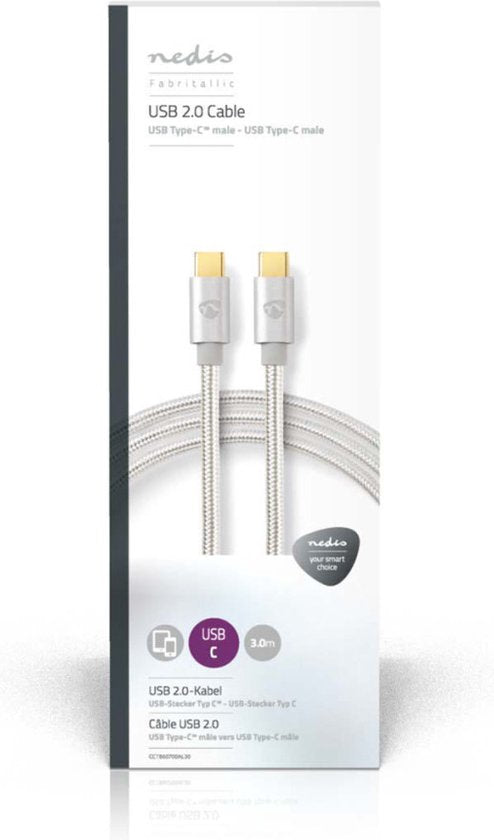 USB voor Synchroniseren, Opladen en AV-Ondersteuning | Verguld | USB C™ Male naar USB C™ Male | Voor Aansluiten van Smartphones en Mobiele Apparaten - afbeelding 8