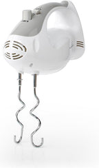 Nedis Handmixer - 200 W - 5-Snelheden - Turbo-functie - 2 Deeghaken / 2 Kloppers - Grijs / Wit - afbeelding 12