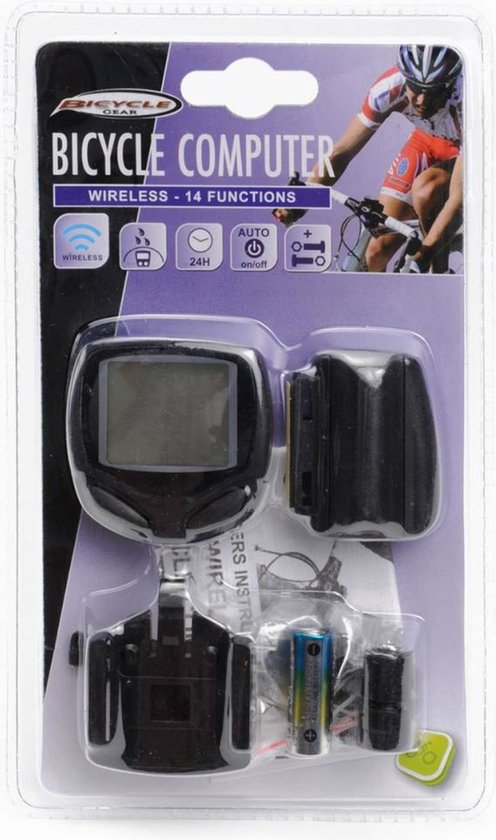 Bicycle Gear - Fietscomputer -  Draadloos - - 14 functies - Zwart - afbeelding 2