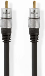 Nedis Digitale Audiokabel - RCA Male - RCA Male - Verguld - m - Rond - PVC - Antraciet - Doos - afbeelding 2