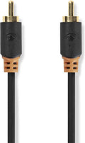 Nedis Digitale Audiokabel - RCA Male - RCA Male - Verguld - 2.00 m - Rond - PVC - Antraciet - Doos - afbeelding 1