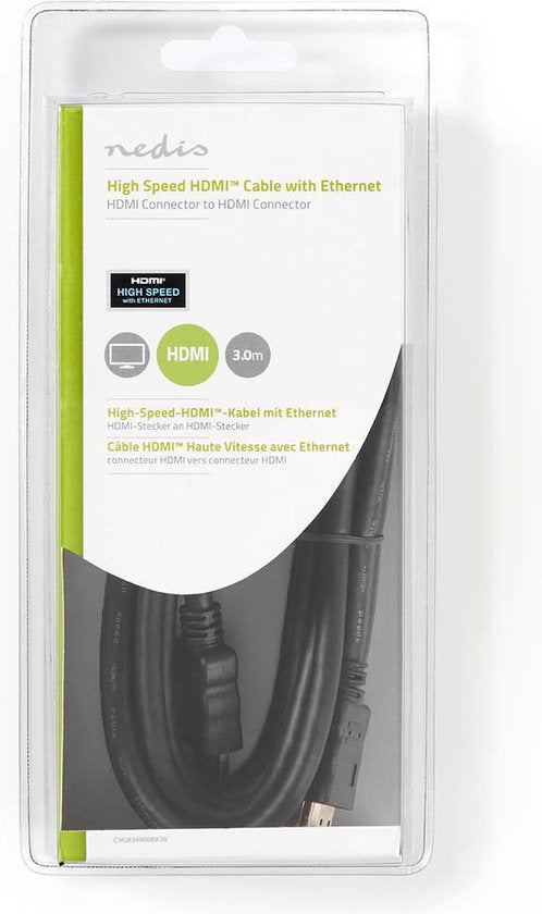 High Speed HDMIâ„¢-kabel met Ethernet | HDMIâ„¢-connector - HDMIâ„¢-connector | 3,0 m | - afbeelding 21