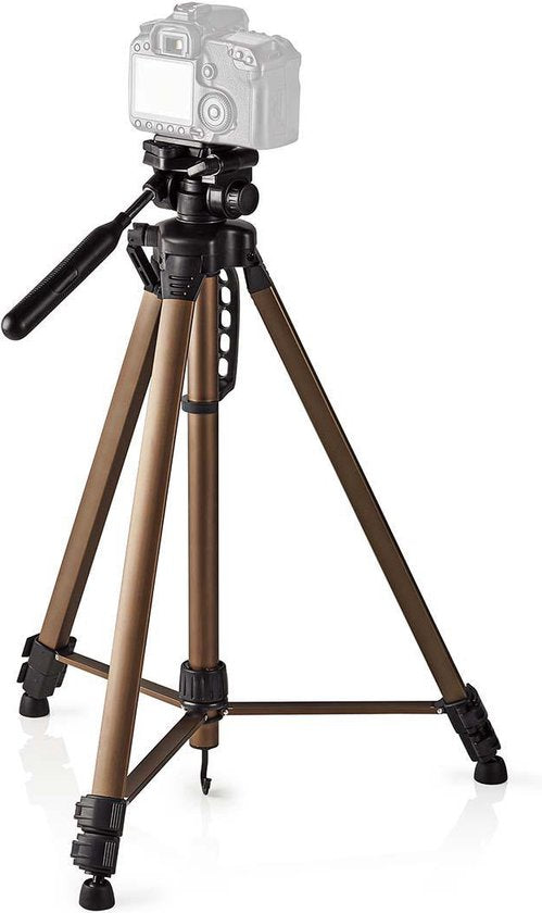 Statief - Maximaal draagvermogen: 4.5 kg - Minimale werkhoogte: 60.0 cm - Maximale werkhoogte: 156.0 cm - 3 Segmenten - Pan & Tilt - Inclusief reistas - Zelfnivellerende voeten - ABS / Aluminium - afbeelding 2