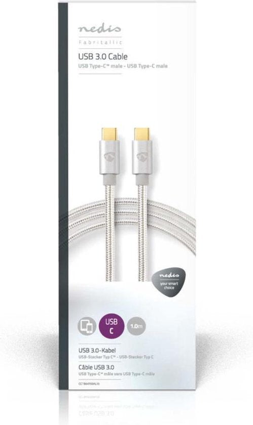 Nedis USB-kabel m 3.2 Gen 1 (3.1 Gen 1) USB C Aluminium - afbeelding 7