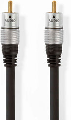 Nedis Digitale Audiokabel - RCA Male - RCA Male - Verguld - m - Rond - PVC - Antraciet - Doos - afbeelding 12