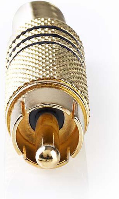 Nedis RCA-Connector - Recht - Male - Verguld - Soldeer - Diameter kabelinvoer: 7.0 mm - Metaal - Goud / Zwart - 25 Stuks - Polybag - afbeelding 2