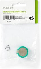 Nedis Oplaadbare NiMH-Batterij - 2.4 V DC - Oplaadbaar - 250 mAh - Voorgeladen - 1-Polybag - N/A - Soldeerpin - Groen - afbeelding 3