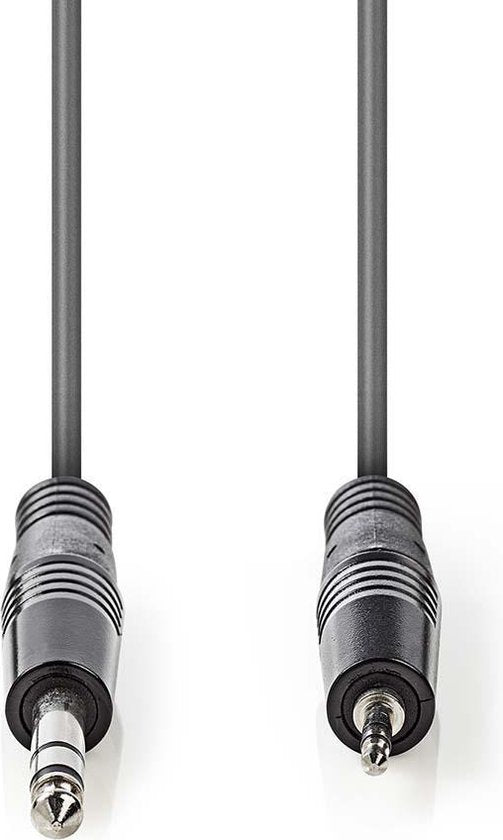 Nedis Stereo audiokabel 6.35mm M-3.5mm M Grijs - afbeelding 4