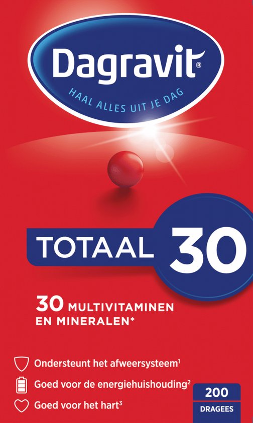 Dagravit Totaal 30 Multivitaminen Voordeelverpakking - Vitamine A, C en het mineraal selenium ondersteunen het afweersysteem - 550 dragees - afbeelding 20