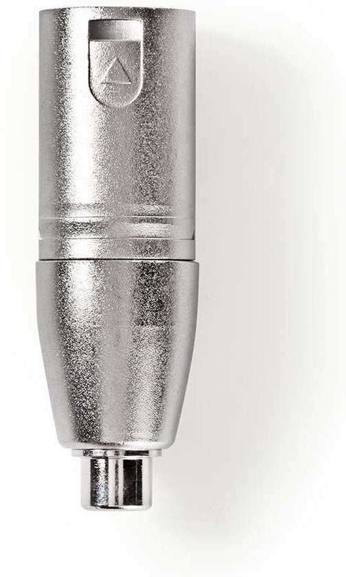 XLR-Adapter - XLR 3-Pins Male - RCA Female - Vernikkeld - Recht - Metaal - Zilver - 10 Stuks - Envelop - afbeelding 2