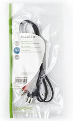 Nedis DIN-Audiokabel - DIN 5-Pins Male - 2x RCA Male - Vernikkeld - 1.00 m - Rond - PVC - Zwart - Label - afbeelding 5