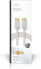 Nedis USB-Kabel - USB 2.0 - USB-A Male - USB-A Male - 10 W - 480 Mbps - Verguld - 2.00 m - Rond - Gevlochten / Nylon - Aluminium - Cover Window Box - afbeelding 12
