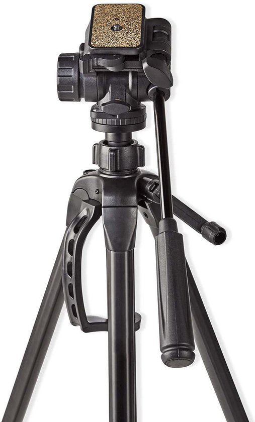 Nedis Statief - Maximaal draagvermogen: 3.0 kg - Minimale werkhoogte: 62.0 cm - Maximale werkhoogte: 158.5 cm - 3 Segmenten - Pan & Tilt - Inclusief reistas - Zelfnivellerende voeten - ABS / Aluminium - afbeelding 4