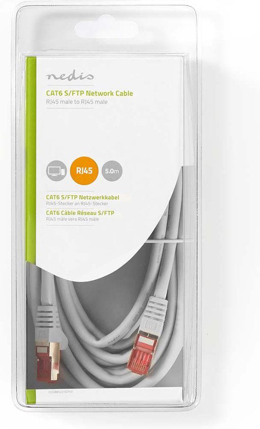 Nedis CAT6 Netwerkkabel - RJ45 Male - RJ45 Male - S/FTP - m - Rond - LSZH - afbeelding 133