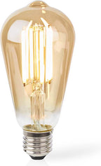 Nedis SmartLife LED Filamentlamp - Wi-Fi - E27 - 806 lm - 7 W - Warm Wit - 1800 - 3000 - Glas - Android / IOS - ST64 - 1 Stuks - afbeelding 1