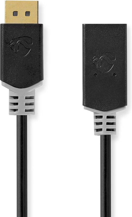 Nedis DisplayPort-Kabel - DisplayPort Male - HDMI Connector - 4K@30Hz - Verguld - 0.20 m - Rond - PVC - Antraciet - Doos - afbeelding 6