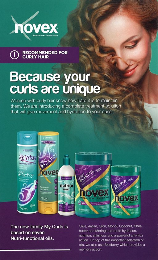 Novex - My Curls - Hair Mask - 1kg - afbeelding 2