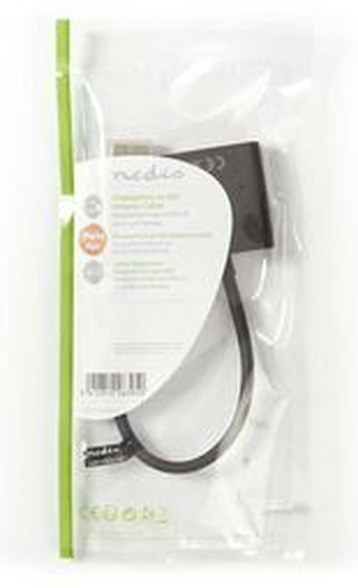 Nedis DisplayPort-Adapter - DisplayPort Male - DVI-D 24+1-Pins Female - 1080p - Vernikkeld - Recht - 0.20 m - Rond - PVC - ABS - Zwart - Envelop - afbeelding 6