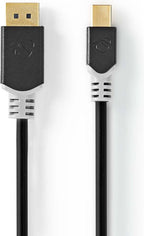 Nedis Mini DisplayPort-Kabel - DisplayPort 1.4 - Mini-DisplayPort Male - DisplayPort Male - 48 Gbps - Verguld - 2.00 m - Rond - PVC - Antraciet - Window Box - afbeelding 1