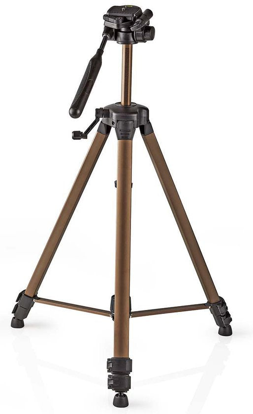 Statief - Maximaal draagvermogen: 4.5 kg - Minimale werkhoogte: 60.0 cm - Maximale werkhoogte: 156.0 cm - 3 Segmenten - Pan & Tilt - Inclusief reistas - Zelfnivellerende voeten - ABS / Aluminium - afbeelding 1