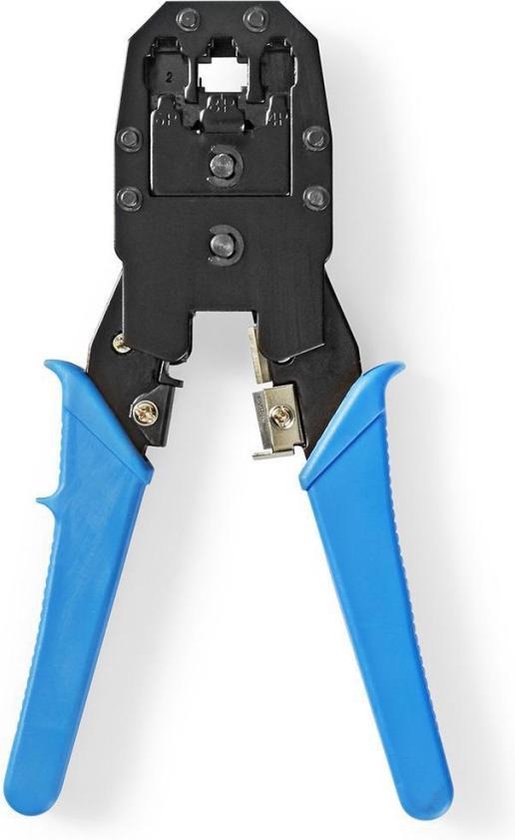 Nedis Krimptang - CAT5 / CAT5e / CAT6 / CAT6a / RJ10 / RJ11 / RJ45 - Snijden / Strippen / Tang - ABS / Staal - Blauw - afbeelding 8