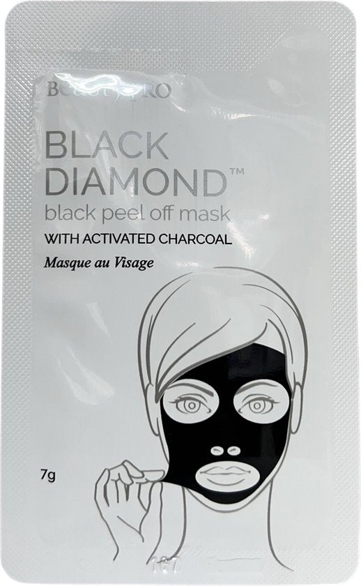 BeautyPro Gezichtsmasker Black Peel van Geactiveerde Houtskool XXXL PACK 25 x 7 gr - afbeelding 1