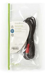 Nedis Stereo-Audiokabel - 2x RCA Male - 2x RCA Male - Vernikkeld - m - Rond - Zwart - afbeelding 3