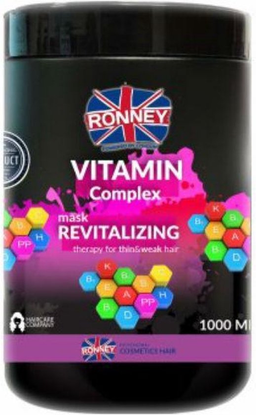 RONNEY Vitamin Complex Revitalizing Masker 1000ml - Haarmasker - Intensief Haar Masker - afbeelding 1