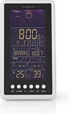 Nedis Weerstation - Binnen & Buiten - Radiogestuurde klok - Inclusief draadloze weersensor - Weersvoorspelling - Barometer - Tijdweergave - LCD met Achtergrondverlichting - Wekkerfunctie - afbeelding 18