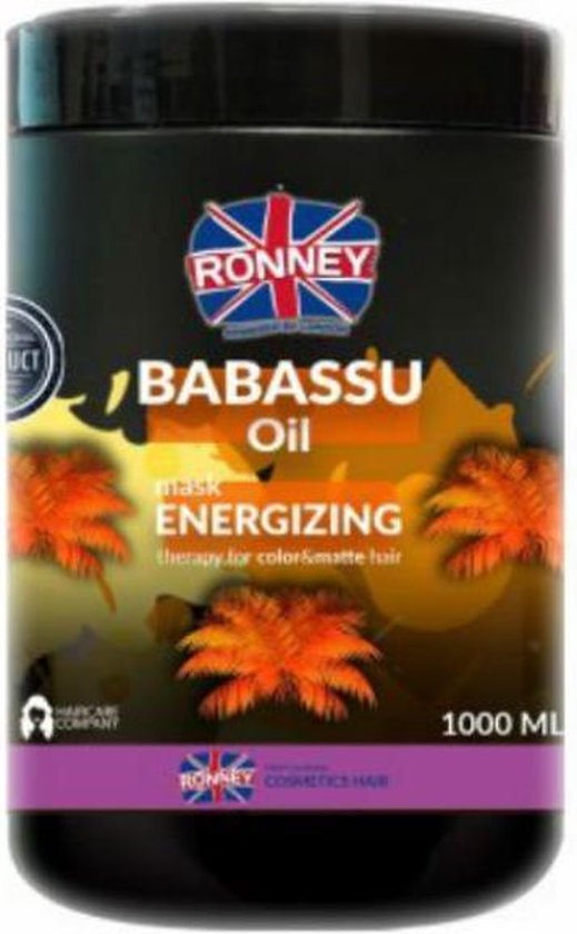 Ronney Professional Mask Babassu Oil Energizing Therapy For Color And Matte Hair 1000 ml - afbeelding 1