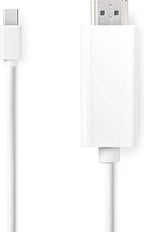 Nedis Mini DisplayPort-Kabel - DisplayPort 1.2 - Mini-DisplayPort Male - HDMI Connector - 21.6 Gbps - Vernikkeld - 2.00 m - Rond - PVC - Wit - Doos - afbeelding 2