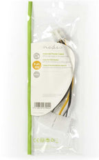 Nedis Interne Voedingskabel - EPS 8-Pins Male - 2x Molex Male - Verguld - 0.15 m - Rond - PVC - Geel / Zwart - Envelop - afbeelding 2